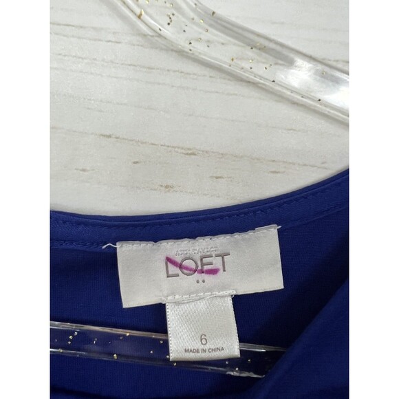 LOFT Colorblock Sheath Dress Blue/Black Small - Picture 4 of 12